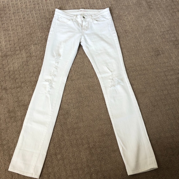J.Brand White Distressed Jeans, Size 26 - Picture 4 of 7